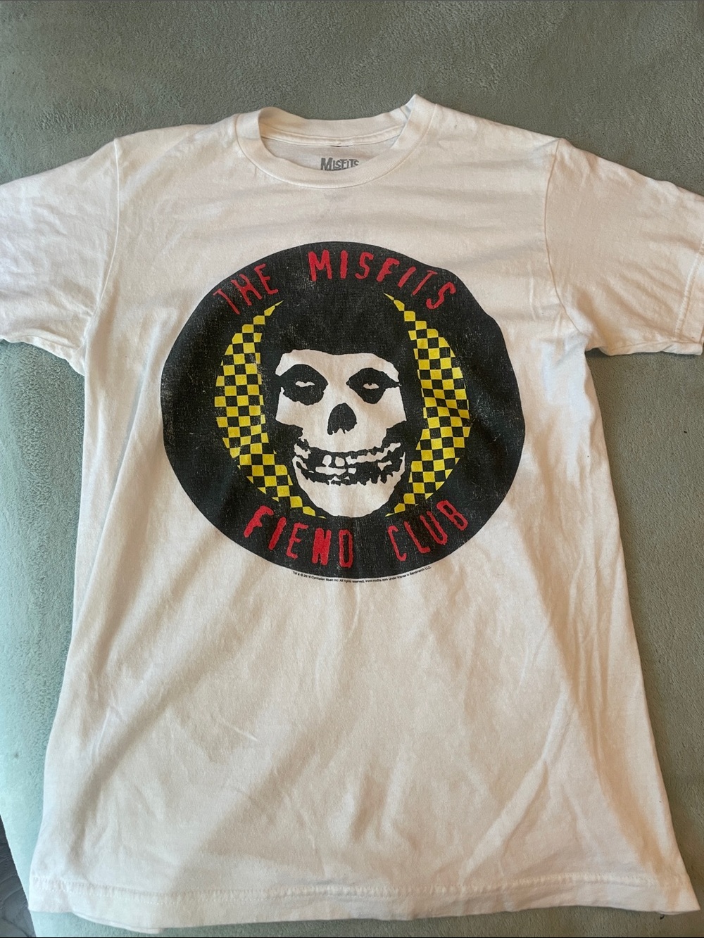 Vintage band merch The Misfits Fiend Club Graphic Tee - White